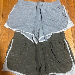 Athletic Works Olive Green and Grey Textured Shorts